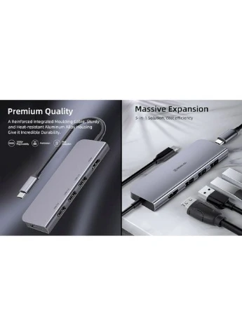 Док-станція CQ-700 Space Grey (EL123110002) Real-El (323089769)