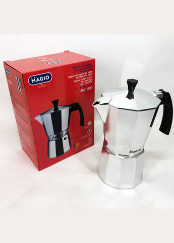 Гейзерна кавоварка MG-1003 450 мл, Маленька кавоварка на 3 чашки, Кавоварки з OA-902 нержавіючої сталі Magio (349822329)