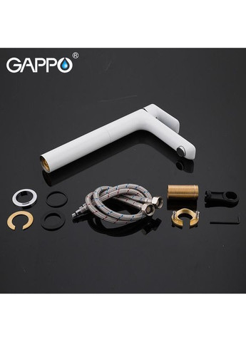 Смеситель для умывальника G1048-2, белый/хром GAPPO (373267199)