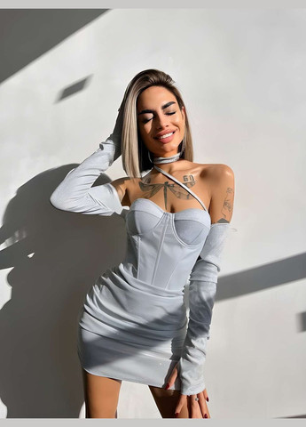 Білий святковий, коктейльна, карнавальний, відвертий, вечірня жіноча яскрава коротка рожева сукня міні на корпоратив з блискітками, вечірнє плаття, на вихід Україна