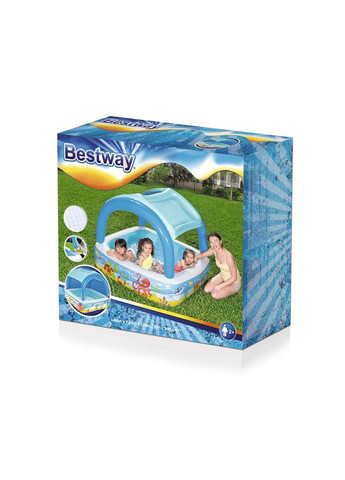 Басейн дитячий надувний зі знімним навісом об'єм 265л (52192) Bestway (351387495)