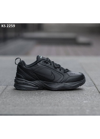 Черные демисезонные кроссовки мужские nike air monarch iv black найк аир монарх No Brand