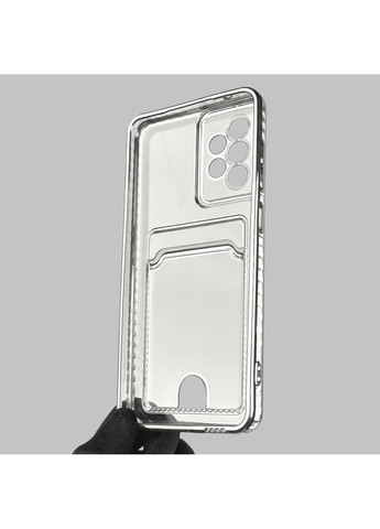 Чохол для Galaxy A52 4G (SM-A525) зі срібною окантовкою з кишенькою для карток на самсунг а52 срібний Samsung (366019988)