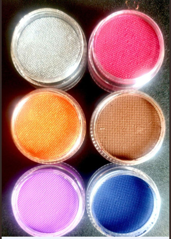 Аквагрим перламутровий 6 шт 10 грамів баночка Papa Kiss (302242780)