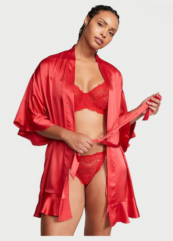 Жіночий сатиновий халат Satin M/L Червоний Victoria's Secret (282964723)