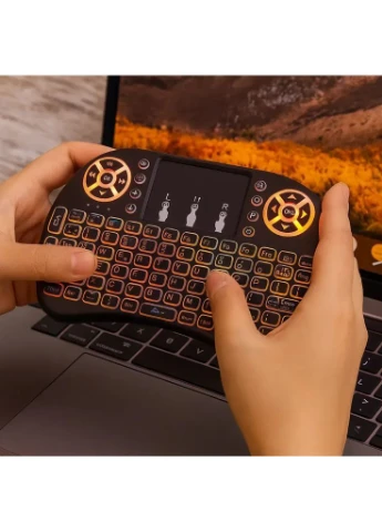 Беспроводная клавиатура с тачпадом, RGB, MWK08-i8 / Клавиатура с подсветкой / Портативная мини клавиатура Head (376869202)
