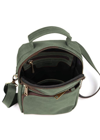 Сумка через плече з ручкою вертикальна RE-0120-4lx зелена крейзі хорс TARWA (343034980)