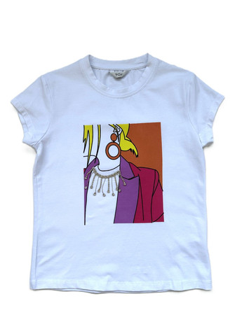 Фиолетовый летний костюм подростковый для девушки y21199-y21198 шорты-карго + фиолетовый футболка с белым. с шортами Y-Clu