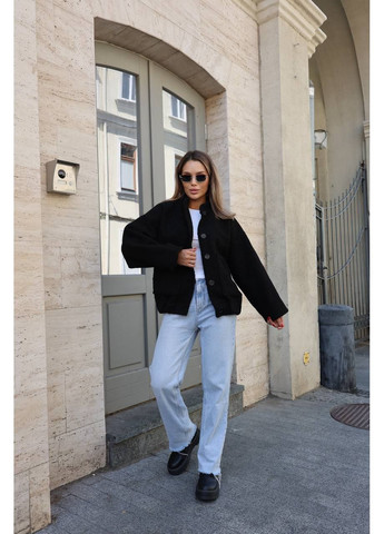 🧥 Бомбер из ткани баранец | Стиль ZARA | Размерная сетка в описании DK/DL Мода без кордонів на пуговицах (360861345)