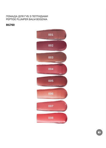 Помада для губ Peptide Lip Plumper Balm Naked BG760 - 003 Bogenia (373301672)