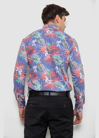 Сорочка чоловіча з принтом 214R1038, колір джинс, 214R3220 Ager (364840503)