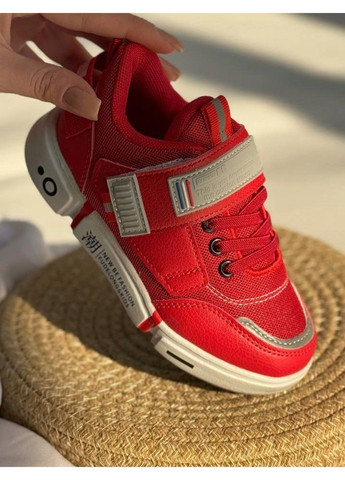 Красные демисезонные кроссовки детские лямка красные Jong Golf