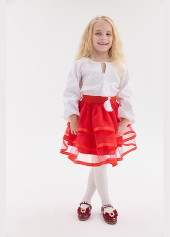 Красная юбочка детская фатиновая MEREZHKA узор орнамент полиэстер (322650195)