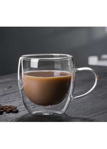 Чашка подвійне скло "Овал" 400 мл 9200182 Tea Star (285119984)