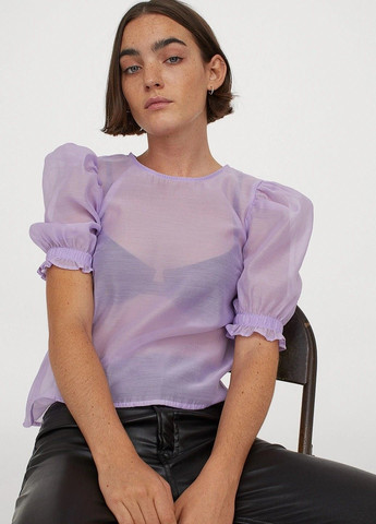 Фиолетовая летняя блуза H&M