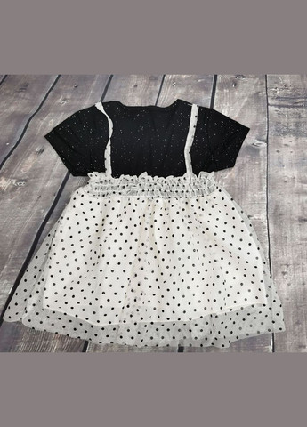 Комбінована сукня для дівчинки чорний верх 1287 No Brand (303613003)
