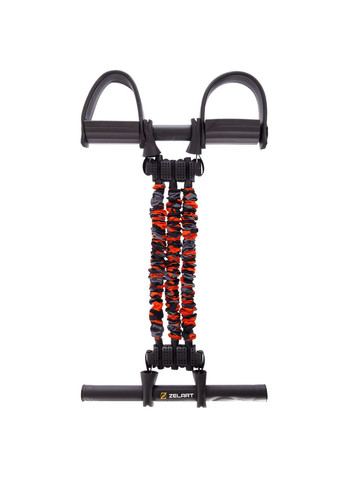 Эспандер многофункциональный для пресса 3 жгута 3x35LB (латекс жгут, рукоятка, упоры для ног) (FI-7836-35) Zelart (361435122)