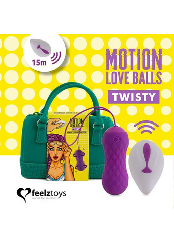 Вагінальні кульки з масажем і вібрацією Motion Love Balls Twisty з пультом ДК, 7 режимів FeelzToys (292786759)