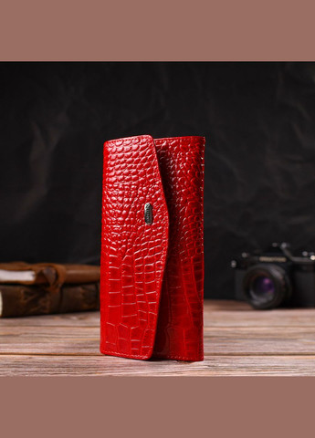 Привлекательное женское портмоне из натуральной кожи с тиснением под змею 21699 Canpellini (302315068)