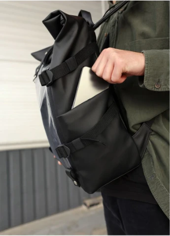Чоловічий рюкзак ROLLTOP HACKING чорний 41 х 30 х 16 см () Sambag 24460001m (380868223)