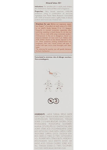 Сонцезахисний лосьйон з мінеральним екраном Very High Protection Mineral Lotion SPF 50+ 100ml (345969-21980) Avene (368601767)