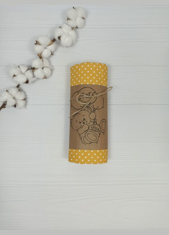 Пелюшка дитяча непромокаюча a.l.babybox Горох білий Гірчичний No Brand (308752138)