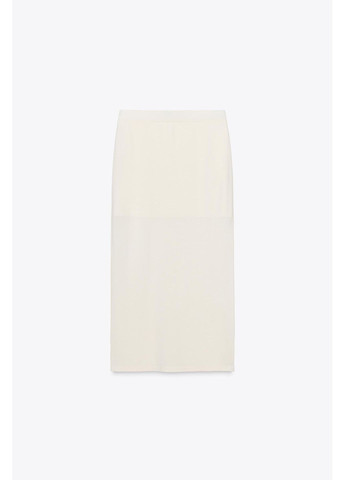 Белое вечернее, кэжуал, повседневный трикотажный комплект топ и юбка Zara