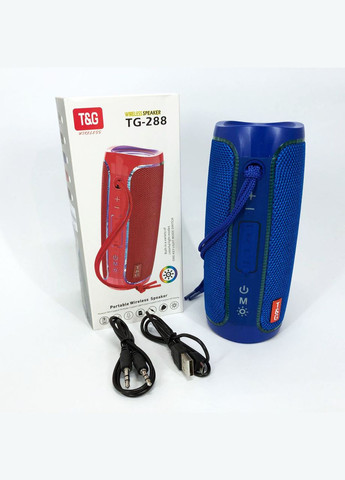 Портативная колонка Bluetooth с LED подсветкой TG288 – беспроводная колонка портативная мощная. Цвет: синий No Brand (359475312)