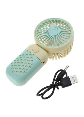 Вентилятор Mini Fan Z8 (7186) ручной аккумуляторный c USB-зарядкой Желтый с салатовым No Brand (290983172)
