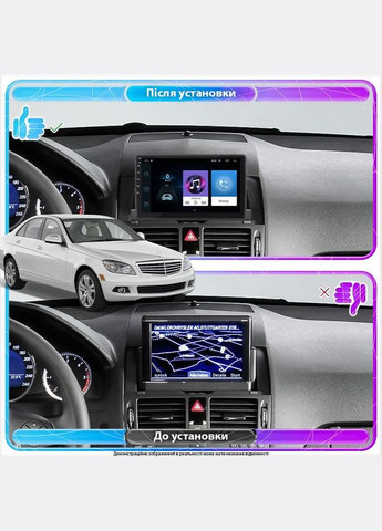 Штатная магнитола для Mercedes-Benz C-Класс III (W204) 2006-2011 экран 9" 1/16Gb Wi-Fi GPS Base 5шт Lesko (336198781)