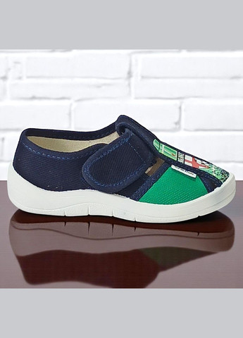 Синие тапочки ортопедические для мальчика на липучке валди Waldi