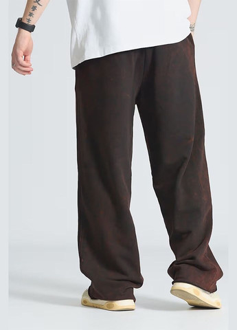 Спортивные штаны унисекс оверсайз Shamble черного цвета OGONPUSHKA (316302512)