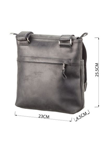 Сумка (11078) Shvigel З вінтажної шкіри Чорна (364659023)