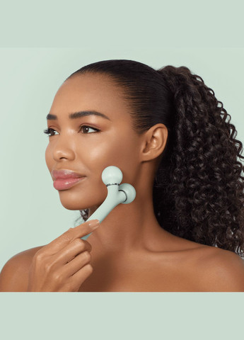 Електронний ультразвуковий ролик для обличчя Sonic Facial Roller 4в1 green GESKE (341526332)