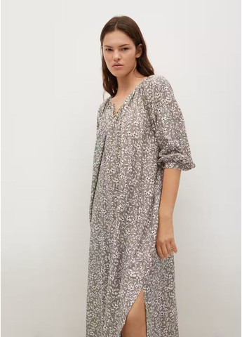 Комбинированное платье 17083772 Mango