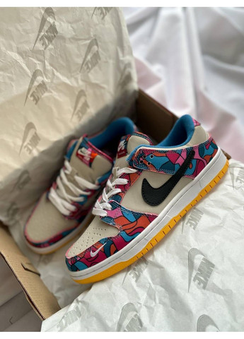 КРОССОВКИ ЖЕНСКИЕ NIKE SB DUNK LOW PARA MULTI COLOR НАЙК СБ ДАНК No Brand комбинированные демисезоны (368869678)