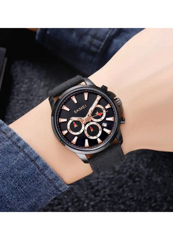 Мужские наручные часы 2071 на нейлоновом ремешке (Черные) Skmei (314483169)