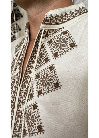 Молочна чоловіча вишиванка зорян молочна ESQ (353849272)