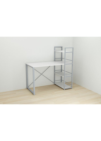 Письмовий стіл Серії Конект з етажеркою 75x120x600 сірий ДСП Біле 16мм (FRD-104230) Ferrum-decor (360644739)