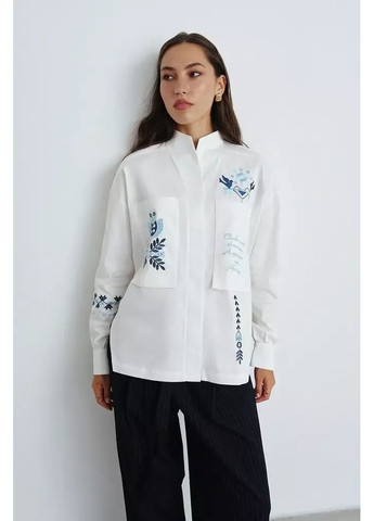 Белая повседневный рубашка Rica Mare