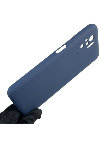 Чехол для Redmi Note 10 силиконовый с микрофиброй нескользящий на сяоми редми нот 10 темно-синий Xiaomi (366386390)