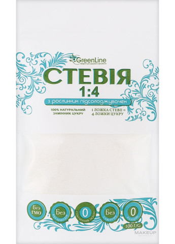 Стевия 1:4 с растительным подсластителем 100g (1353432-31102083) GreenLine (369557234)