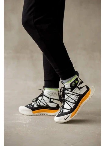 Белые летние кроссовки nike acg air terra antarktik gore-tex white orange найк асж No Brand
