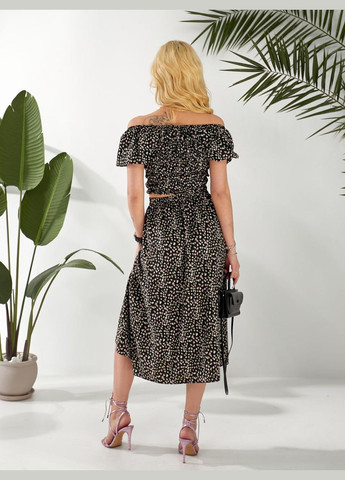 Женский костюм (топ+юбка) черного цвета 32452 Fashion (327797909)