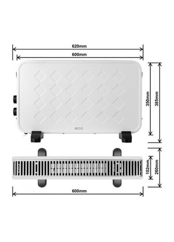 Конвектор TK 2070 White ECG (340060742)