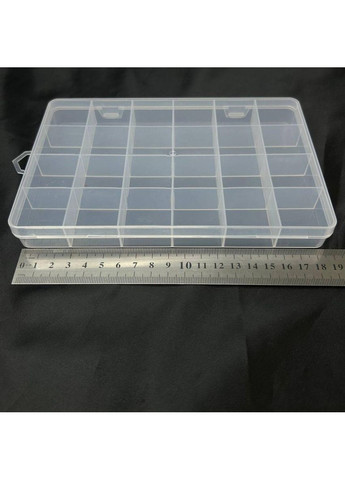 19х12,5х2см Пластиковая тара (контейнер, органайзер) для рукоделия - 24 ячеек Plus-plus (354797469)