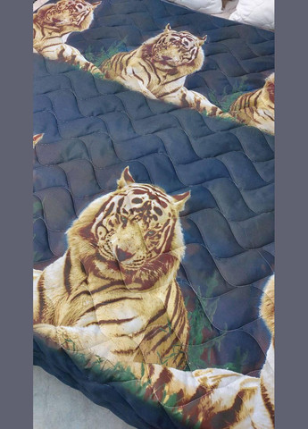 Одеяло для лета для аллергиков Евро 200х215 с тиграми (П4Кlito-kovdra-001/10-03) No Brand (306633177)