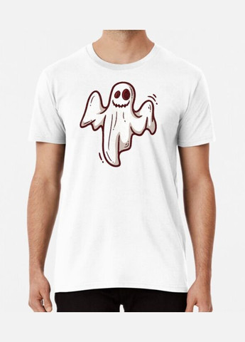 Белая мужская футболка с принтом призрак хэллоуин Stedman