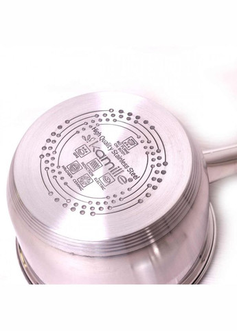 Ковш 2 литра из нержавеющей стали с крышкой KM-4227 Kamille (331891942)