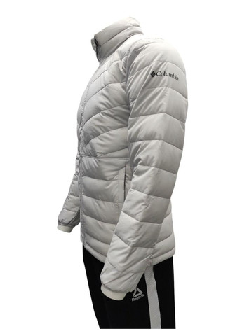Комбинированная демисезонная мужская демисезонная куртка, белого цвета, размер s Columbia slim fit
